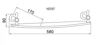Полка Boheme Puro хром 10707